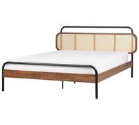 Bed Rattan BOUSSICOURT 180 x 200 cm (EU Super King) Dark Brown