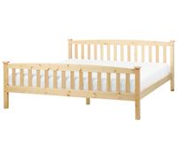 Bed Pine Wood GIVERNY 180 x 200 cm (EU Super King) Light Brown