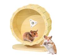Wooden Exercise: Quiet Hamster, Heavy Duty Accessory, Silent Fluid Movement, Solid Natural Design, Active Stimulation | Pet Smile More