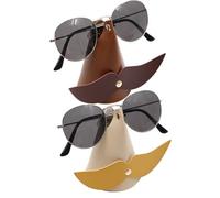 Wooden Eyeglass Holder Stand - Handmade Nose Shaped Spectacle Holder With Sunglasses Display Stand, Creative Eyewear Organizer And Desk Decor | Tabletop Glasses Storage, Home Office Living Room