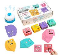 Wooden Face-Changing Magic Cube Game, 3D Puzzle Building Blocks, Educational Montessori Toy, Family Game for Kids, Birthday Gift, Camping
