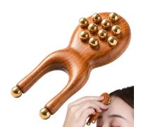 Wooden Face Roller - Massage Tool 9.5x3.8cm Sculpting, Device | Portable Reflexology Relaxation Pressure Relief System, Manual Body Stimulation Wellness Equipment for Men Women Facial Muscle R