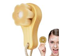 Wooden Facial Cleansing Brush, Manual Facial Cleansing Brush - Plum Blossom Facial Pore Cleanser Brush - Facial Scrub for Removing Bristle Makeup