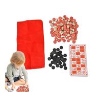 Wooden Family Board Game - 286g - Educational Bingo & Classic , Strategic Learning For And Adults, Ideal Parties, Birthdays, Christmas, Easter, Party