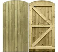 Wooden Featheredge Arched Garden Gate Pedestrian Gate Wooden Pressure Treated 6ft 180cm,(180cm High x 120cm Wide x 6cm Deep)