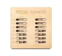 Wooden Feeding Reminder Chart Paws Prints Sliding Indicators Consistent Meal Management Dog Feeding Reminder