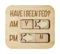 Wooden Feeding Reminder, Magnetic Pet Sign, AM-PM Display with Sliding Marker, Daily Meal, Feeding Chart for Dogs with Rustic Design, Care Accessories for Dogs