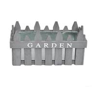 Wooden Fence Flower Box 31 x 11 x 9.5 cm Rustic Fir Wood Rectangular | Suitable for balconies patios or window sills Lightweight design for easy indoor-outdoor use Multiple color options available