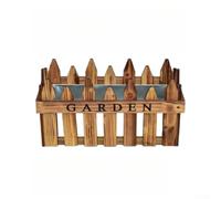 Wooden Fence Flower Box 31 x 11 x 9.5 cm Rustic Fir Wood Rectangular | Suitable for balconies patios or window sills Lightweight design for easy indoor-outdoor use Multiple color options available