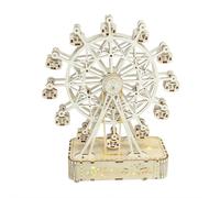 Wooden Ferris Wheel Music Box - 3D DIY Mechanical Puzzle with Wind-Up Mechanism & Melody, Fun Building Project for Teens and Adults, Unique Gift Idea