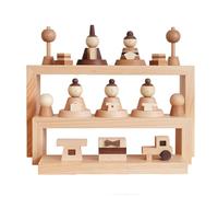 Wooden Festival Decoration, Human and Tree, Hina Dolls, Wooden, Stylish, Compact, Hina Doll, Case Decoration, Interior Decoration, For First Festivals, Modern, Natural Wood, Made in Japan, Cute