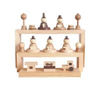 Wooden Festival Decoration, Human and Tree, Hina Dolls, Wooden, Stylish, Compact, Modern, Case Decoration, Interior, Hina Doll, First Festival, Peach Festival, Storage Ornament, Acrylic Case, Case