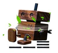 Wooden Figure Shaking: Entertaining Wooden Figures Display Offering Swing Movement Balanced Base Construction Charming Aesthetic Desk Accessory | Suitable