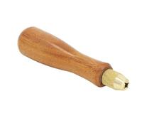 Wooden File Handle Professional Fine Polished File Handle Replacement with Strong Metal Collars for File Cutting Tool Metal Files, Wood Files, Screwdrivers, Hand Drills