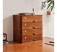 Wooden Filing Cabinet with Lock & Drawer Solution Secure Document Cherry Red 4 Drawers Perfect for Small Spaces and Home Office
