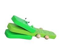 Wooden Finger Castanet - Crocodile Hand Clapper, Educational Rhythm Board, Colorful Percussion Instrument | Musical Castanets For Kids Classroom Party Favors Music Education Supplies