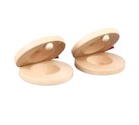Wooden Finger Castanet Percussion Instrument for Children Early Education, Convenient to Carry, Easy to Learn, Fingerguard Design, Wide Application