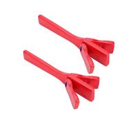 Wooden Finger Castanets Set 2Pcs Musical Instrument Finger Castanets Clapper Long Handle Educational Musical Percussion for Music Room