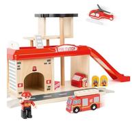 Wooden Fire Station With Accessories Top Quality