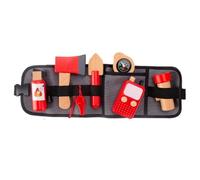 Wooden Fireman Set - Educational Pretend Play, Rescue Gear Prop Tool
