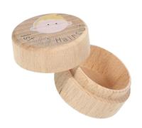 Wooden First Haircut Keepsake Box for Babys - Compact Hair Curl Storage Container - Cute Nursery Memory Box for Boys & Girls - Gift for Babys Showers, Birthdays - Holds Fetal Hair & Tooth Fairy