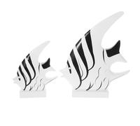 Wooden Fish Decoration - 2 Pieces Wooden Fish Ornament | Rustic Mediterranean Craft Decoration | Table Centerpiece Ornament For Living Room, Bedroom, Shelf, Study, Nursery, Bedside, Display