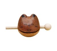 Wooden Fish for Cats, Temple Block Instrument - Percussion Instrument Cat Figurine Wooden Fish - Creative and Fun Musical Instrument, Desk Ornament for Home