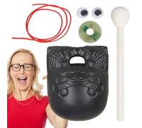 Wooden Fish Percussion Instrument - Instrument Wood Rhythm Block, Mini Percussion Toy, Musical Meditation Tool With Striking Stick | Calming Sound Focus Aid Handheld Stress Reliever Music Practice