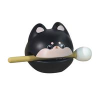 Wooden Fish Temple Block Zen Drum Cute Fish Temple Block Mini Zen Drum with Mallet Percussion Instrument Mind Calming Desktop Ornament Mini Animal Figurine (F)