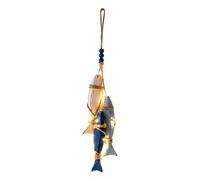Wooden Fish Wall Decor LED Lights Wood Nautical Decorations