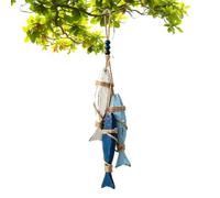 Wooden Fish Wall Decor LED Lights Wood Nautical Decorations