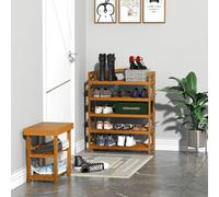 Wooden Five-Shelf Shoe Rack