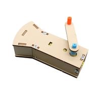 Wooden Flashlight Set Hand Cranked Generator Physics Experiment Kids Educational Toy for Science Learning Hand Cranked Flashlight