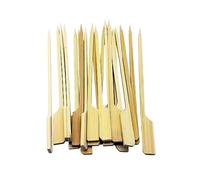 Wooden Flat Paddle Burger Sandwich Skewers 21cm Bamboo Sticks, 100% Compostable and Biodegradable Barbeque, Kebabs, Buffet Party - Pack of 2000