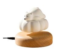 Wooden Floating Polar Bear Model Kit, Wooden Kinetic Levitating Model, Magnetic Suspension Display Art for Home Office Shelf Decoration