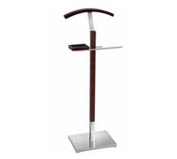 Wooden Floor Standing Clothes Valet Stand with Pants Bracket for Crease-Free Suit and Coat Storage