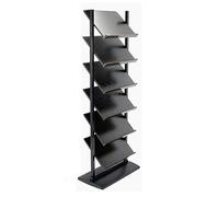 Wooden Floor-Standing Magazine Rack & Brochure Display Stand, Multi-Layer Vertical Shelf for Office, Exhibition, Home, Information Storage Organizer, 48in Tall