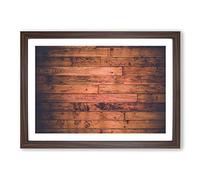 Wooden Flooring Framed Print | A2 Walnut Framed Wall Art | Ready to Hang | Modern Nature Picture | Living Room Bedroom Lounge Office