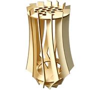 Wooden Flower Puzzle Vase, Mecha Shape DIY Display for Rose, Tulip, Sunflower, Cherry Blossom Bouquets, Creative Poplar Wood Design, Home Office Decor, 4.13 x 7.08 in
