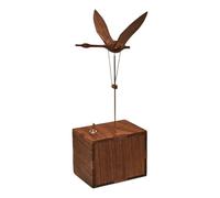 Wooden Flying Swan Music Box Set, Handmade Mechanical Bird Sculpture Model with Gentle Flapping Wings, Desk Relaxation Decor for Home Office Display, for Lovers & Friends