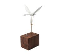 Wooden Flying Swan Music Box Set, Handmade Mechanical Bird Sculpture Model with Gentle Flapping Wings, Desk Relaxation Decor for Home Office Display, for Lovers & Friends