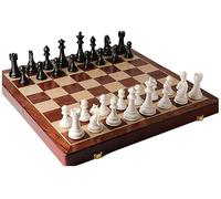 Wooden Foldable Chess Set with Crafted Chesspiece Storage, High-End Gift Ideal for Adults, Perfect for Outdoor Play