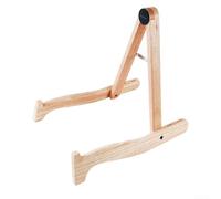 Wooden Foldable Floor Guitar Stand for Acoustic Guitar, Electric Guitar and Banjo, Solid Wood Construction with Silicone Padding and Integrated Pick Holders for Secure Display and Easy Storage(B)