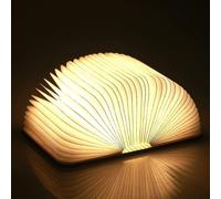 Wooden Folding Book Lamp, Magnetic Led Book Lamps, Decorative Lights/night Light, Usb Rechargeable Desk Lamp, Ideal Gift For Women/parents/kids (white