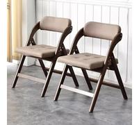 Wooden Folding Chair with Padded Seat for Kitchen & Office - Armless Guest Chair Stylish Dining & Bedroom Accent Chair Space-Saving Design for Easy Storage