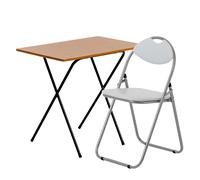 Wooden Folding Desk & Chair Set - Natural/White