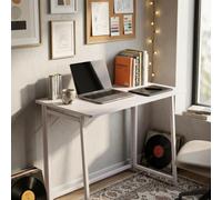 Wooden Folding Desk Compact Space Saving Bedroom Office Study Computer Desk 80cm