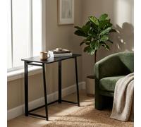 Harbour Housewares Wooden Folding Desk - Black - Pc Computer Workstation Contemporary Laptop Space Saving Foldable Wooden Desk