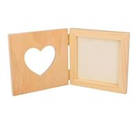 Wooden Folding Photo Frame Heart 12.5 x 25 cm