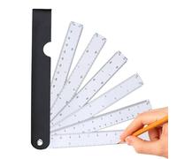 Wooden Folding Ruler, Fan Shaped Measurement Stick, Foldable Drawing Template For Engineering Carpenter Journaling, Woodworking & Sewing Classroom Tool, Construction Workshop